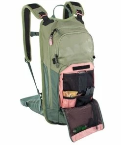 Sac à Dos EVOC Stage 6L Vert Olive + Poche à Eau 2L -VTT Electrique Boutique sac a dos evoc stage 6l vert olive poche a eau 2l 3