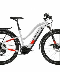 VTC électrique HAIBIKE Trekking 7 Gris/rouge 630Wh Femme - 2021